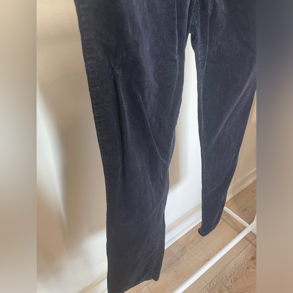 Talbots Navy Blue Corduroy High Rise Straight Leg Pants Women’s 8P Academia - Picture 7 of 13